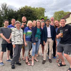 Coast 2 Coast, Wainwright Way walk group with Rishi Sunak