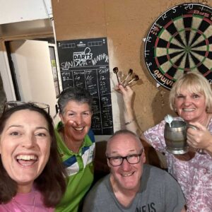 Coast 2 Coast, Wainwright Way walk group with darts