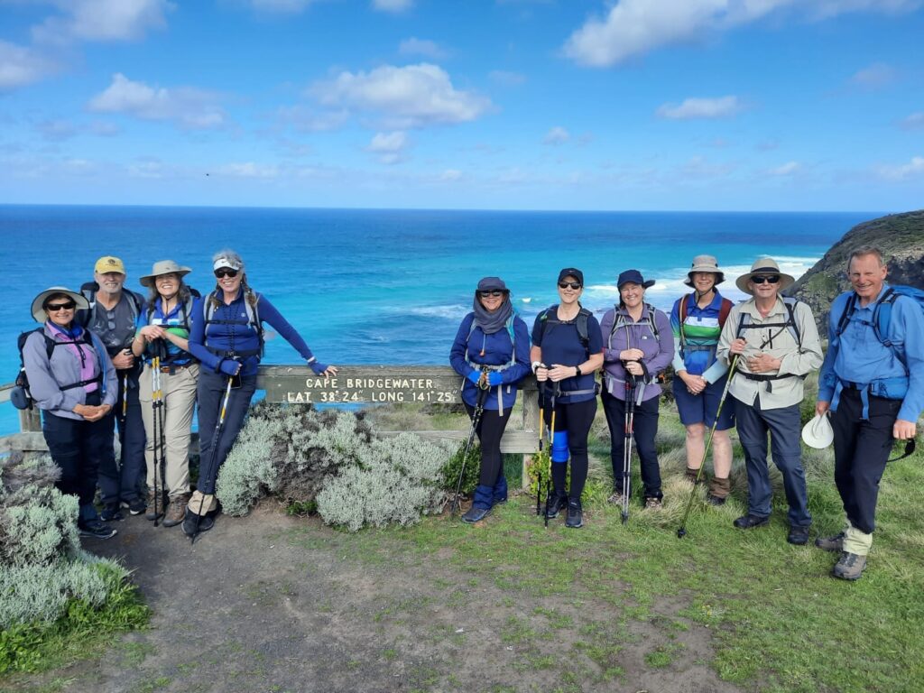 aussie camino walk - picture of pilgrims at cape bridgewater